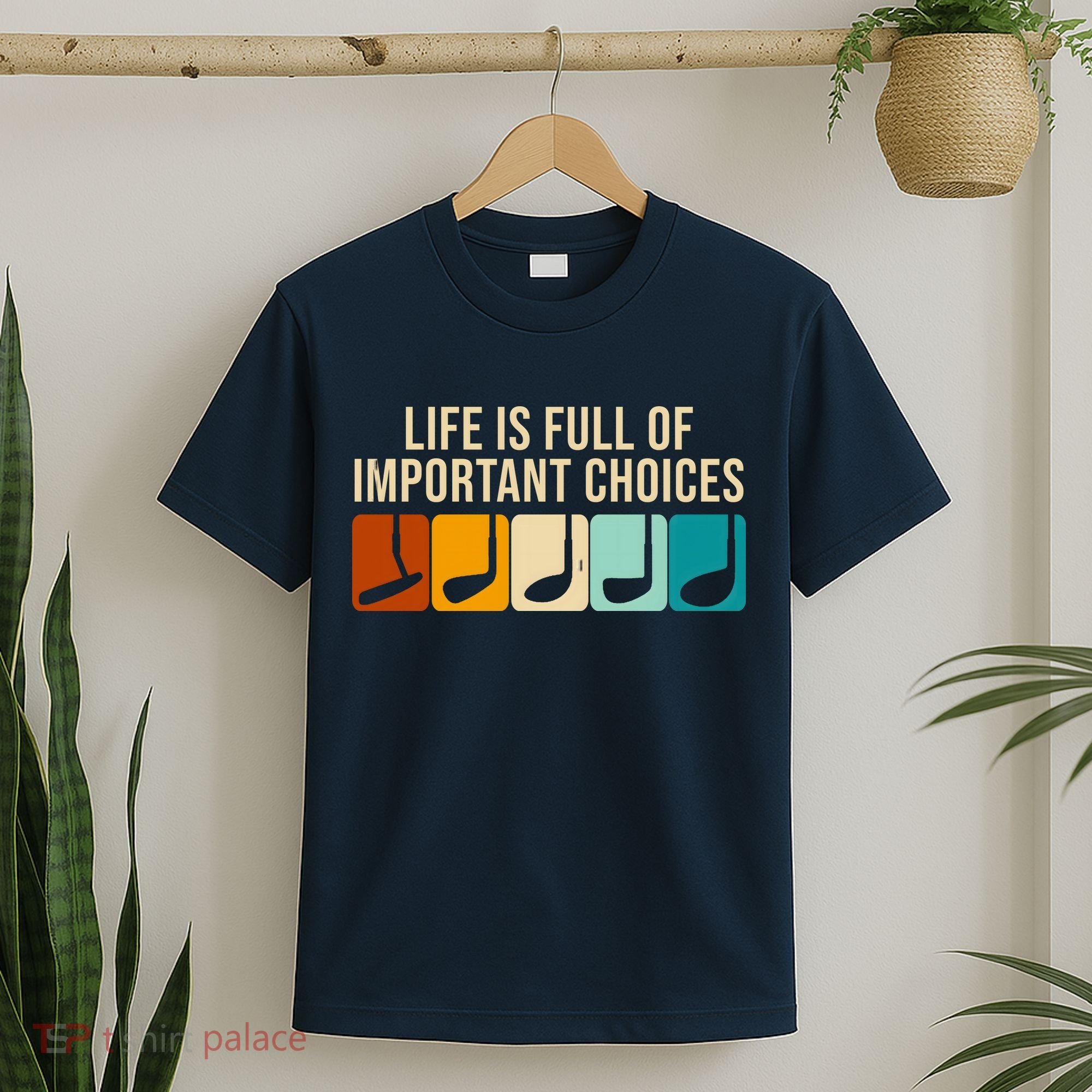 Life Is Full Of Important Choices Retro Golf T-Shirt