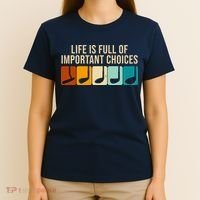 Life Is Full Of Important Choices Retro Golf T-Shirt thumb 4
