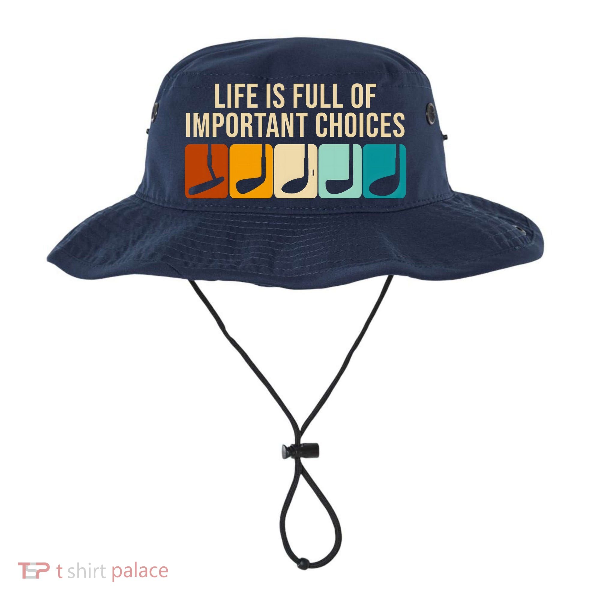 Life Is Full Of Important Choices Retro Golf Bucket Hat