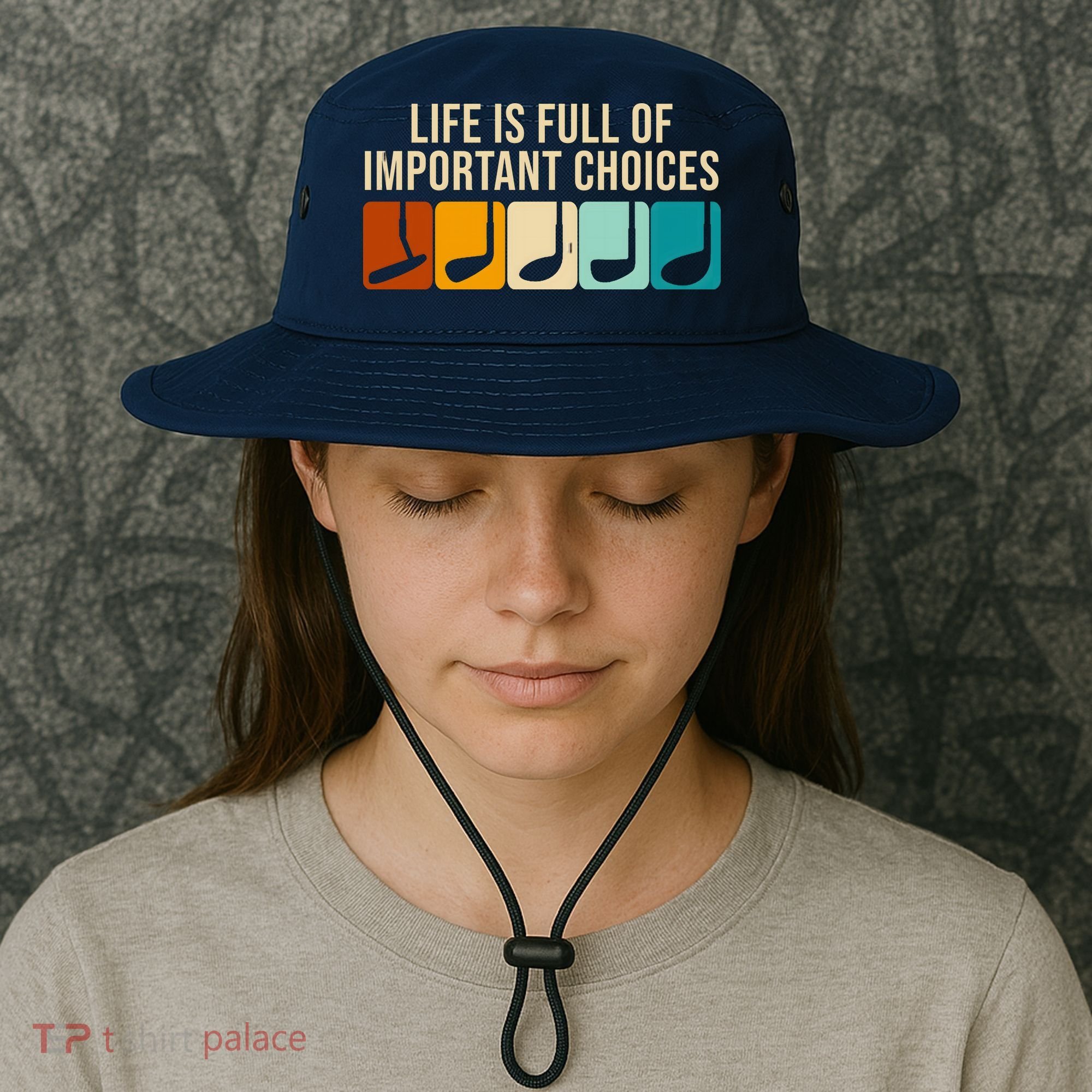 Life Is Full Of Important Choices Retro Golf Bucket Hat