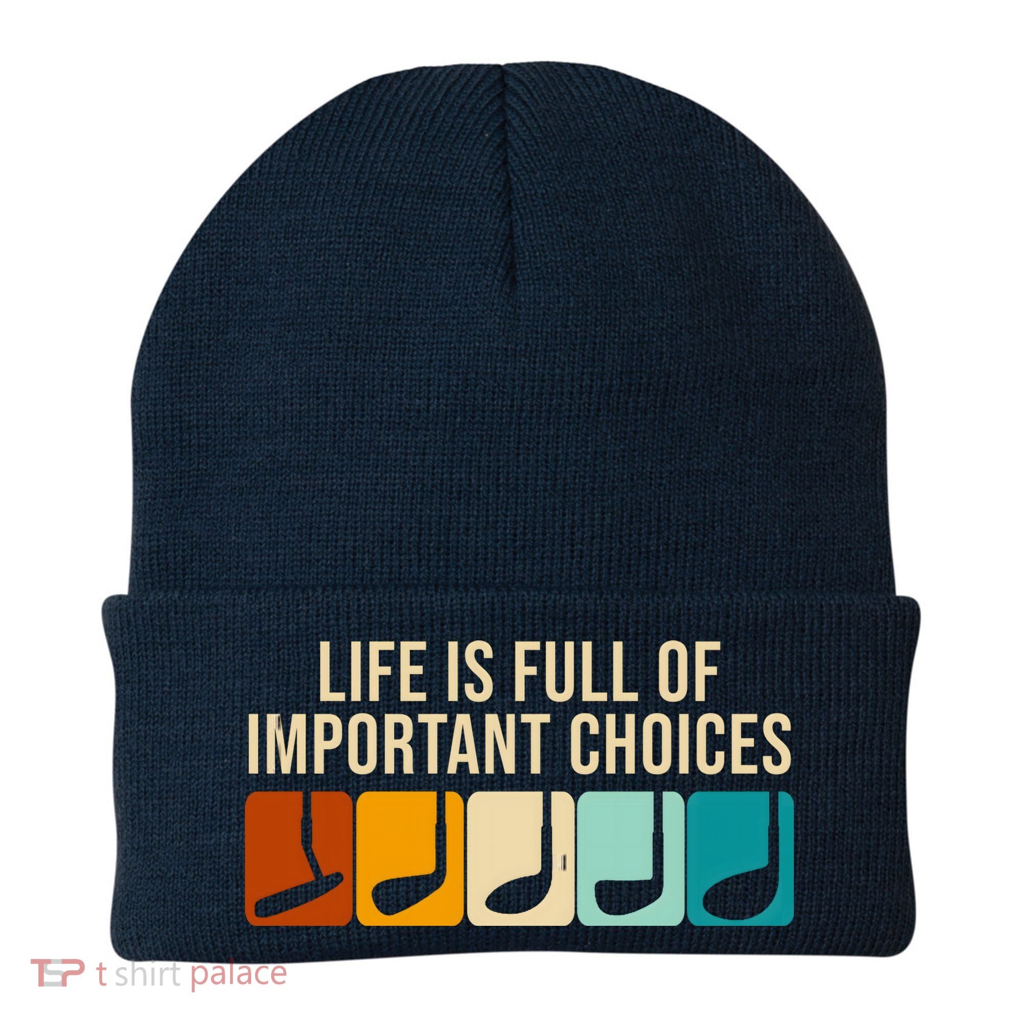 Life Is Full Of Important Choices Retro Golf Beanie