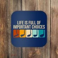 Life Is Full Of Important Choices Retro Golf Coaster thumb 0