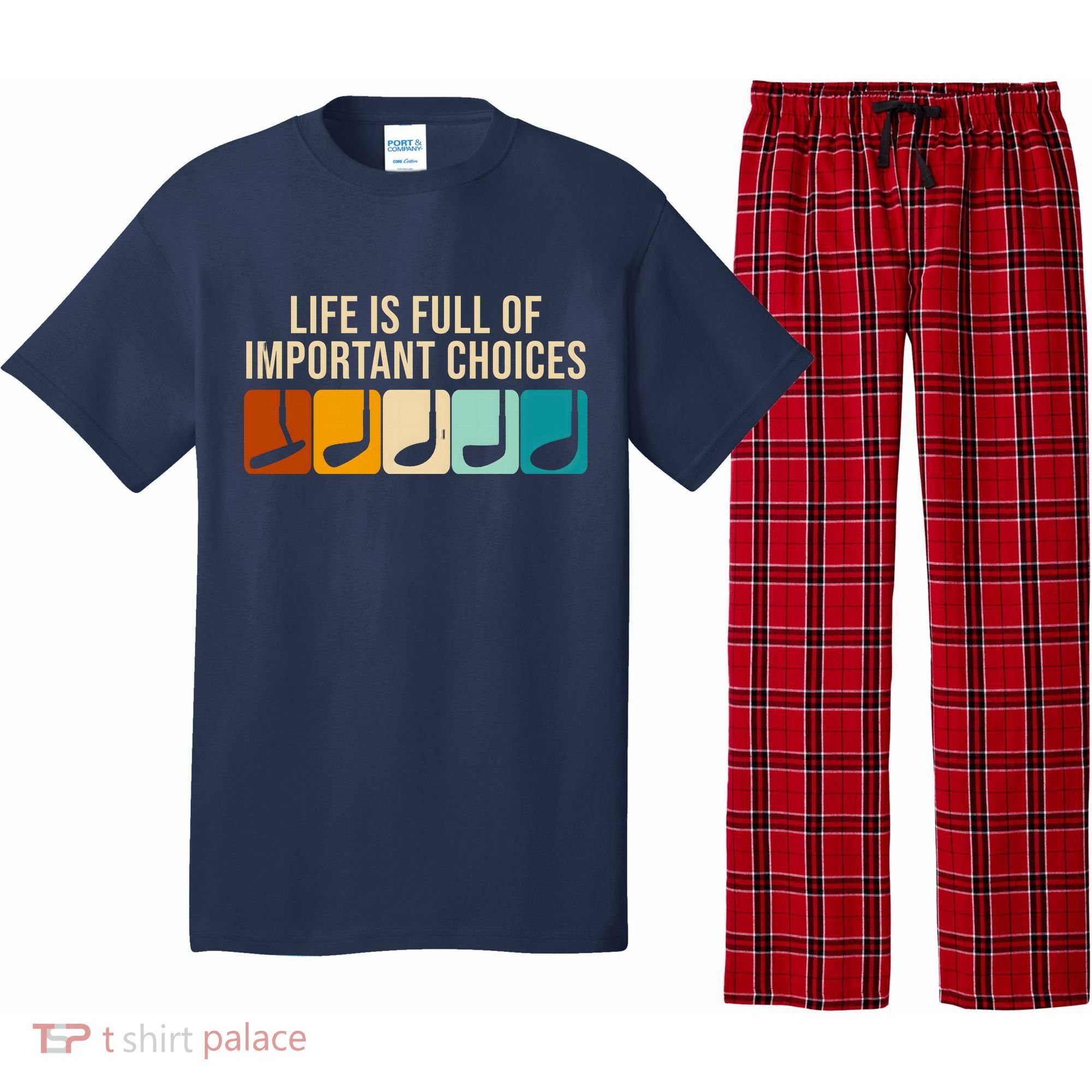 Life Is Full Of Important Choices Retro Golf Pajama Set