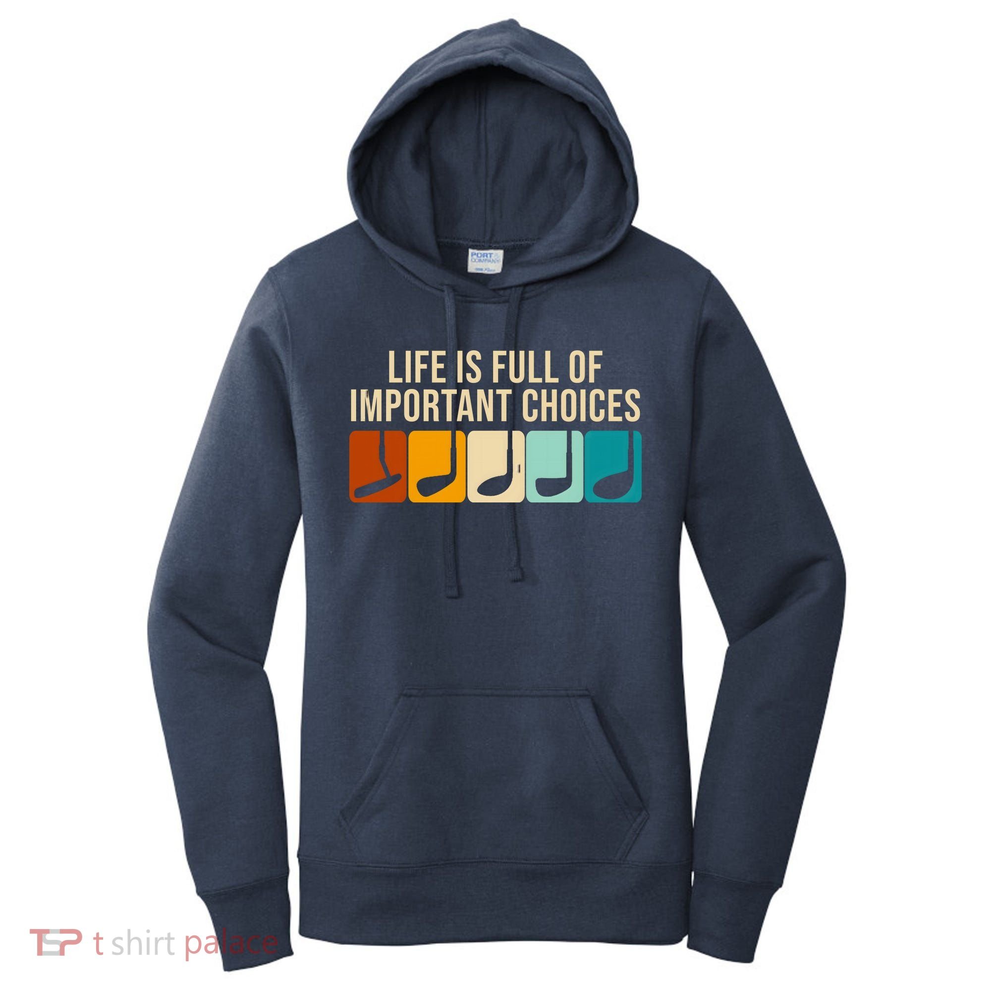 Life Is Full Of Important Choices Retro Golf Women's Hoodie