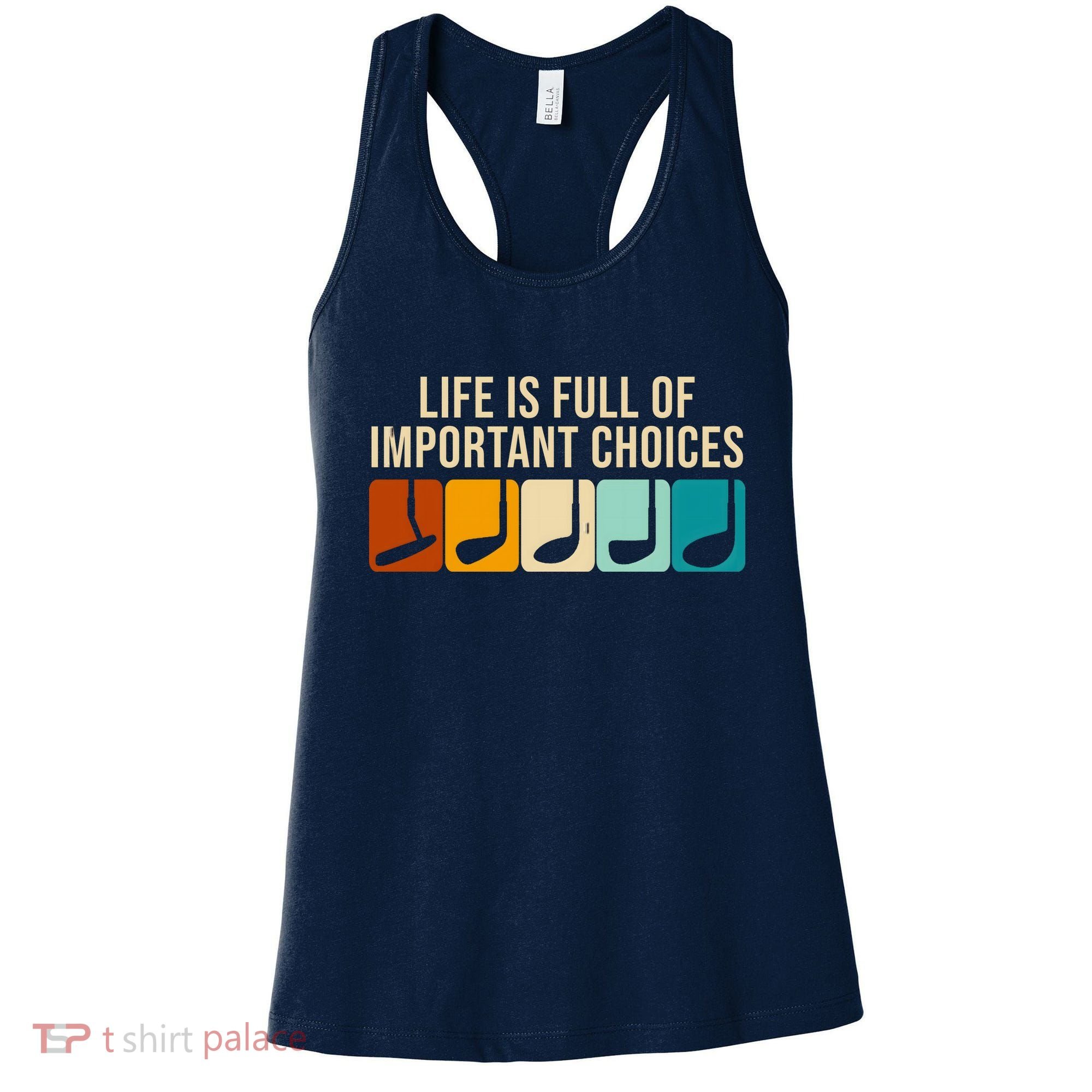 Life Is Full Of Important Choices Retro Golf Women's Tank Top