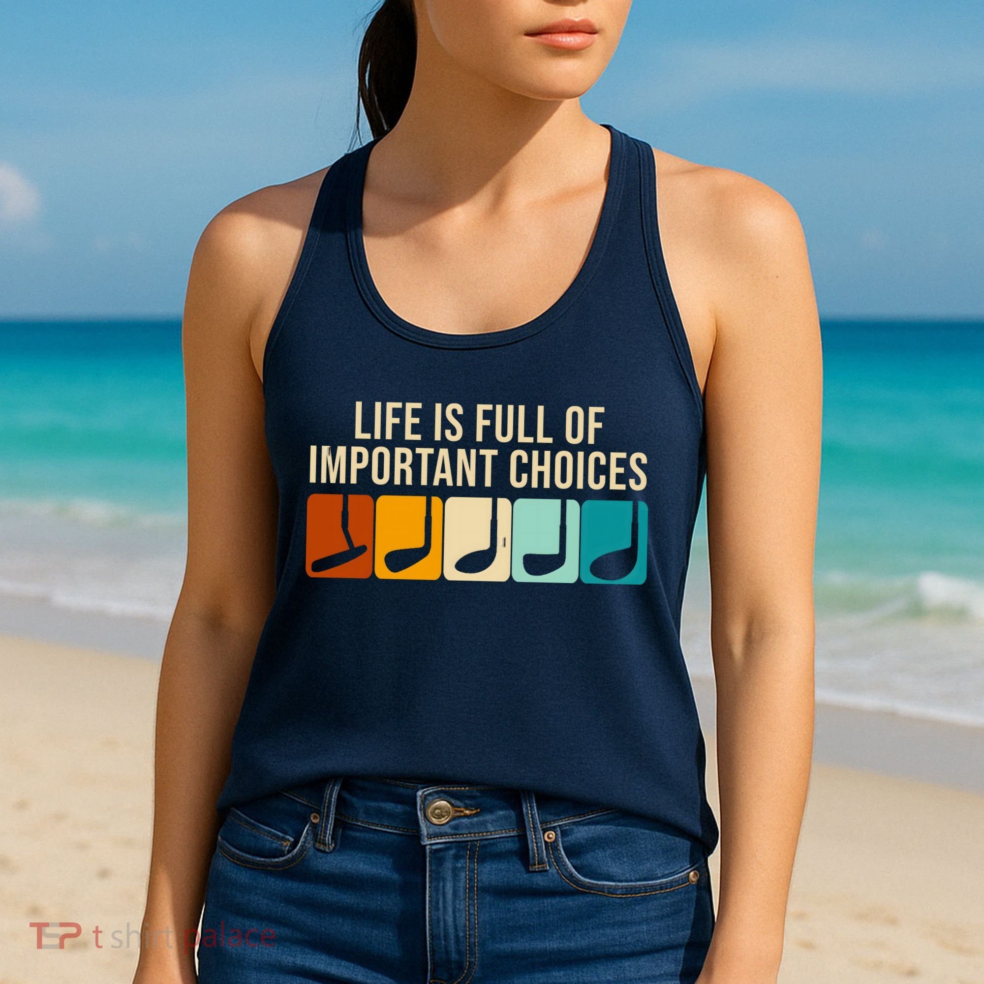 Life Is Full Of Important Choices Retro Golf Women's Tank Top