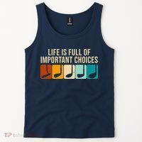 Life Is Full Of Important Choices Retro Golf Tank Top thumb 2