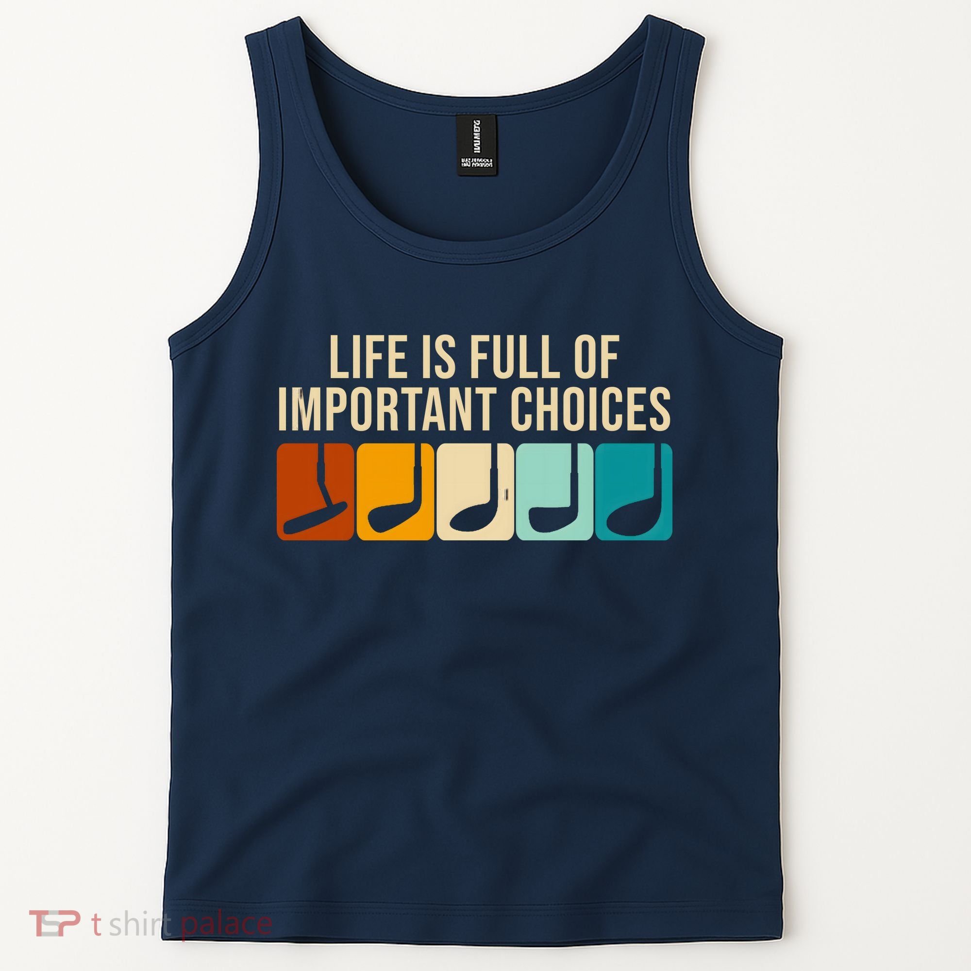 Life Is Full Of Important Choices Retro Golf Tank Top