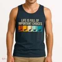 Life Is Full Of Important Choices Retro Golf Tank Top thumb 3