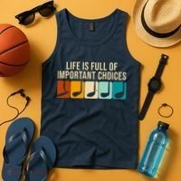 Life Is Full Of Important Choices Retro Golf Tank Top thumb 4