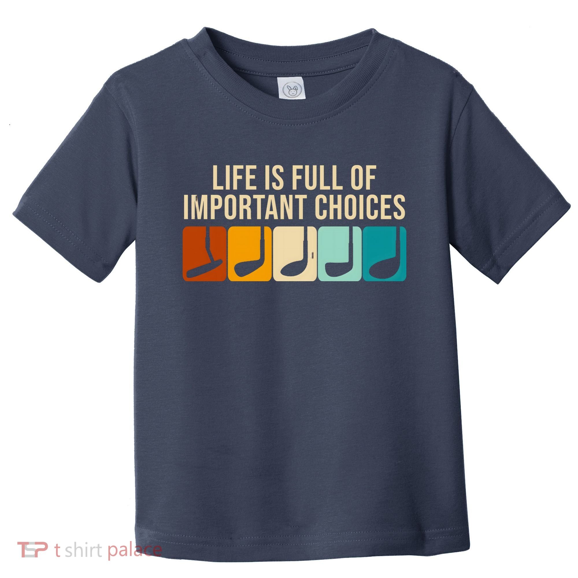 Life Is Full Of Important Choices Retro Golf Toddler T-Shirt