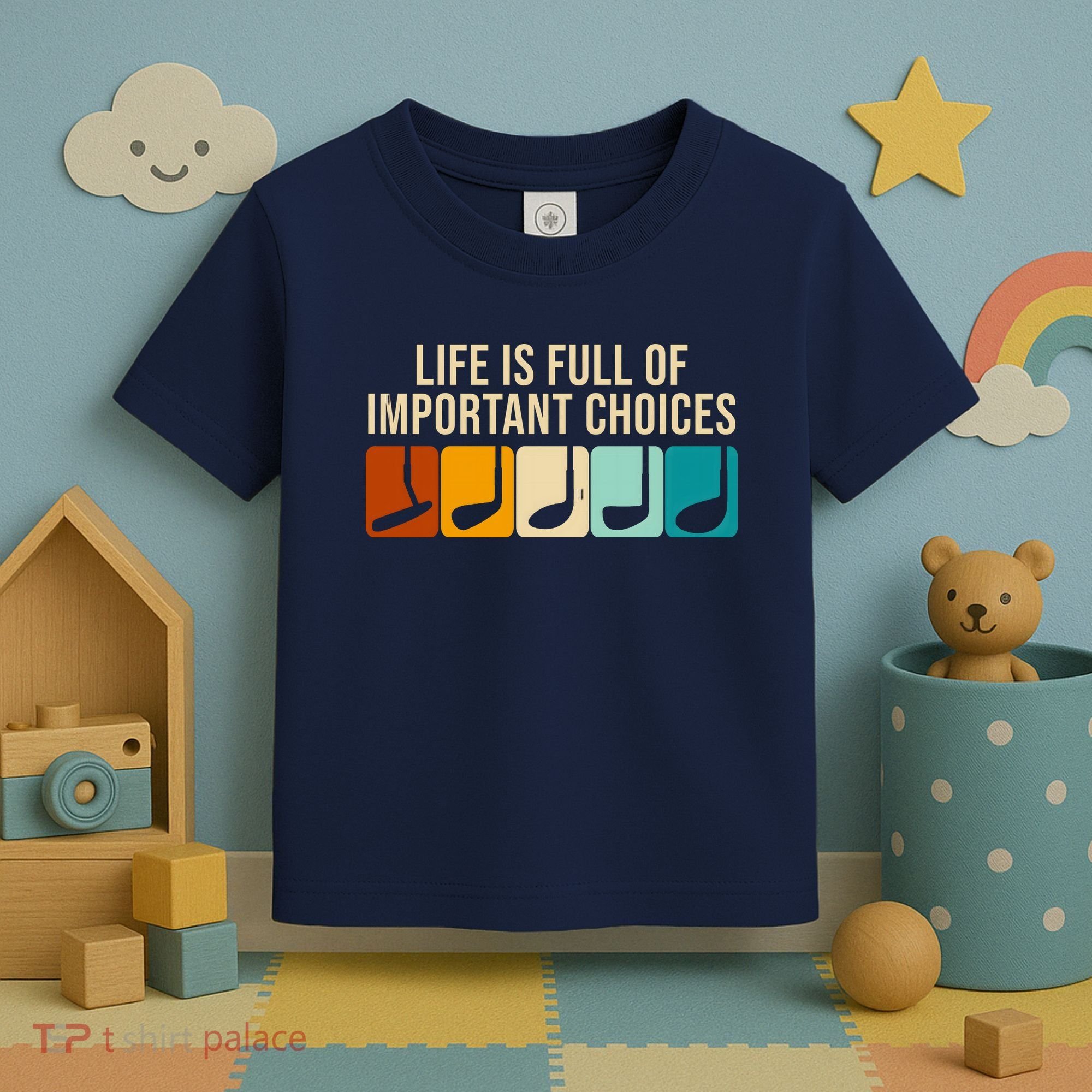 Life Is Full Of Important Choices Retro Golf Toddler T-Shirt