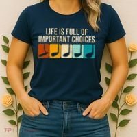 Life Is Full Of Important Choices Retro Golf Women's T-Shirt thumb 2