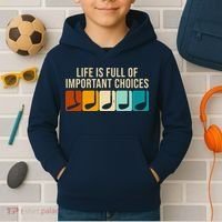 Life Is Full Of Important Choices Retro Golf Kids Hoodie thumb 2