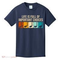 Life Is Full Of Important Choices Retro Golf Kids T-Shirt thumb 0