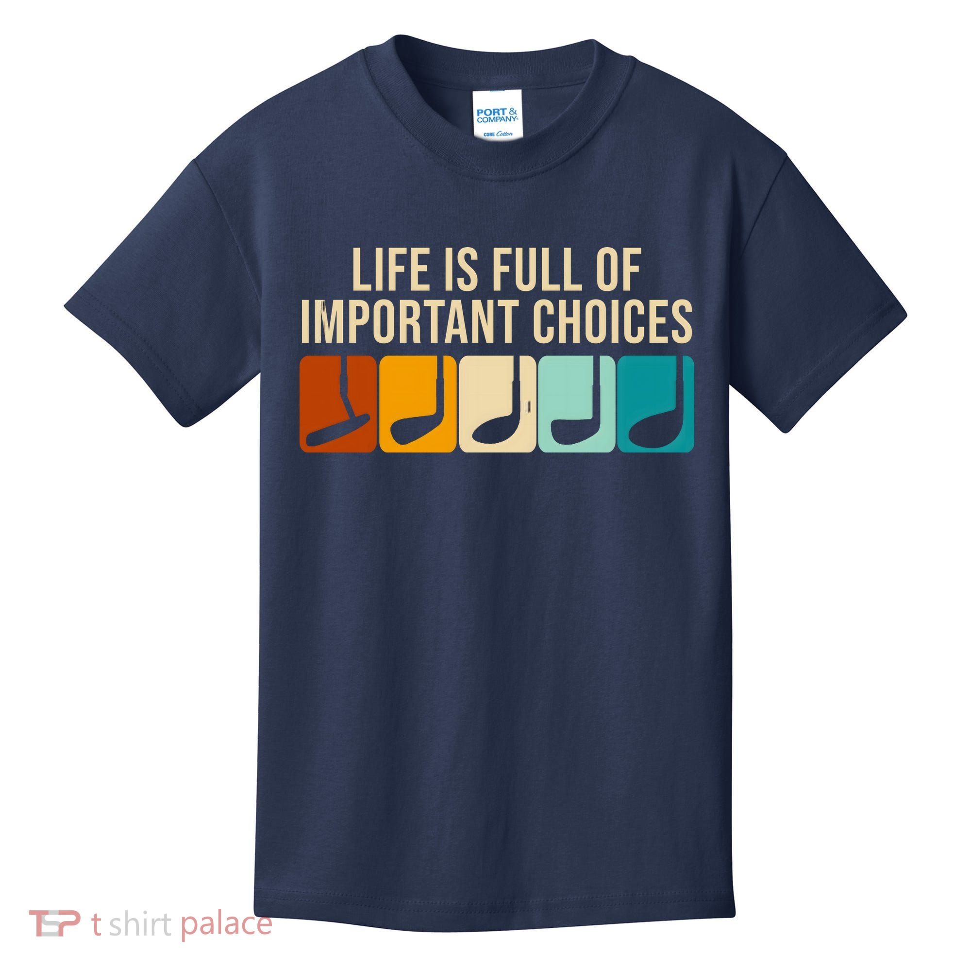 Life Is Full Of Important Choices Retro Golf Kids T-Shirt