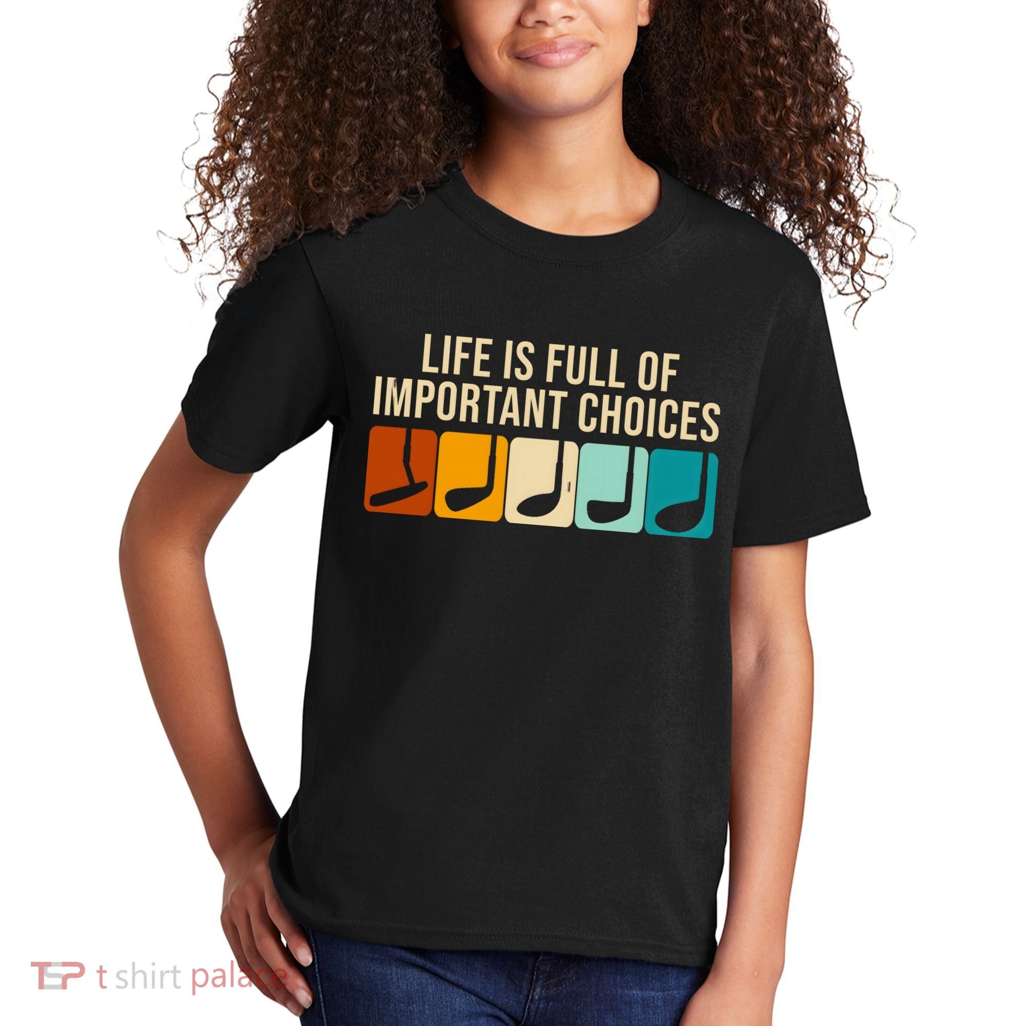 Life Is Full Of Important Choices Retro Golf Kids T-Shirt