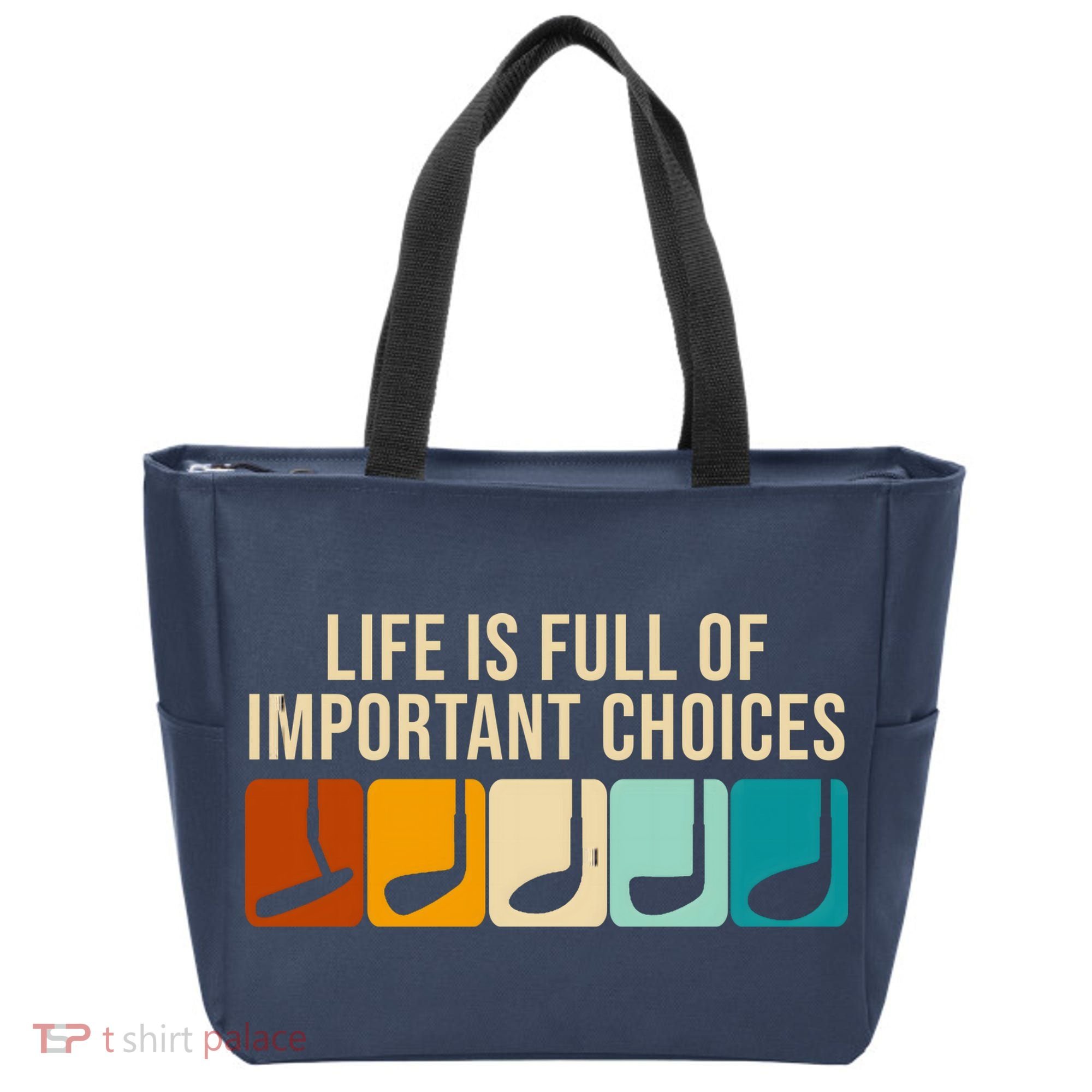 Life Is Full Of Important Choices Retro Golf Tote Bag
