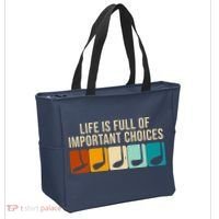 Life Is Full Of Important Choices Retro Golf Tote Bag thumb 2
