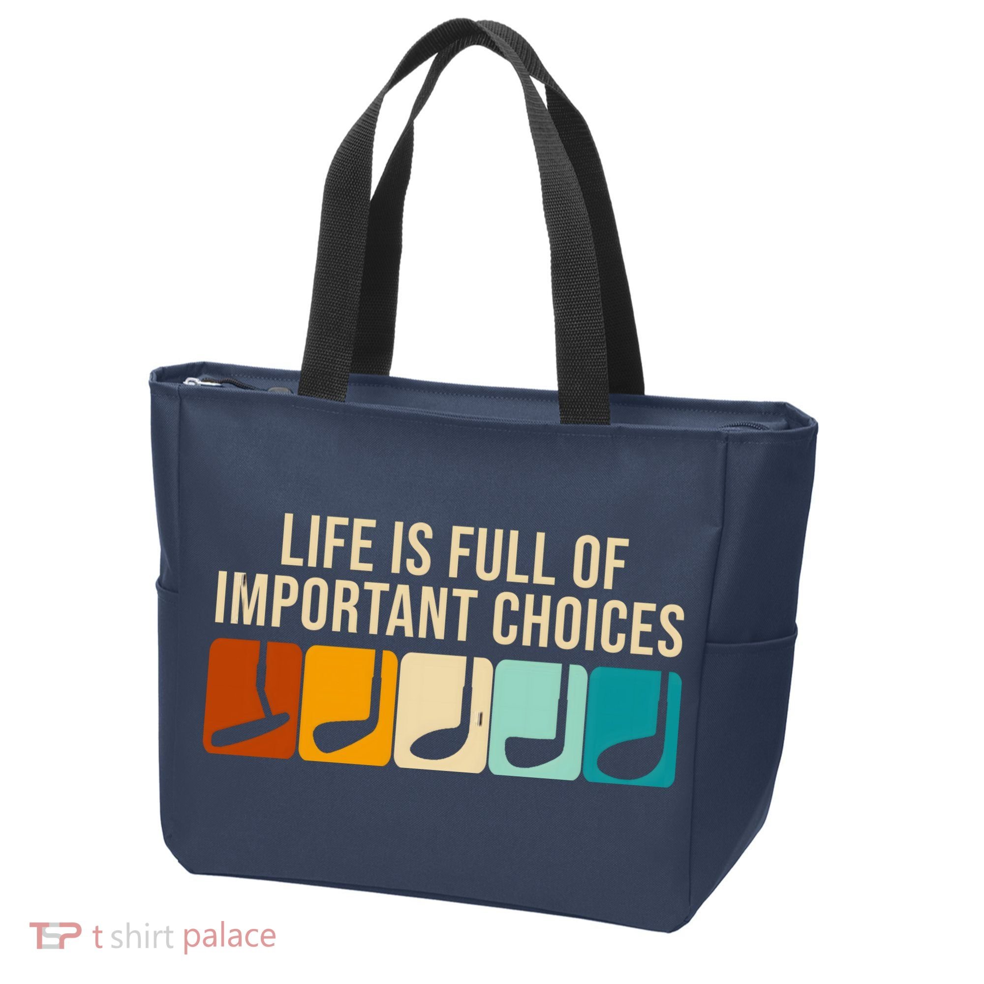 Life Is Full Of Important Choices Retro Golf Tote Bag