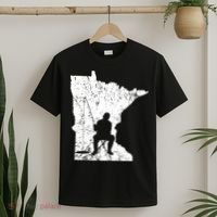 LMinnesota Ice Fishing Fisherman Winter T-Shirt thumb 2