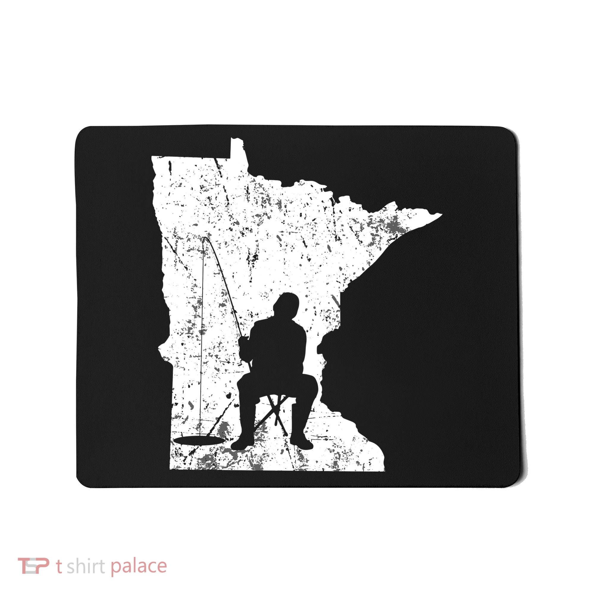 LMinnesota Ice Fishing Fisherman Winter Mousepad