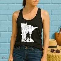 LMinnesota Ice Fishing Fisherman Winter Women's Tank Top thumb 2