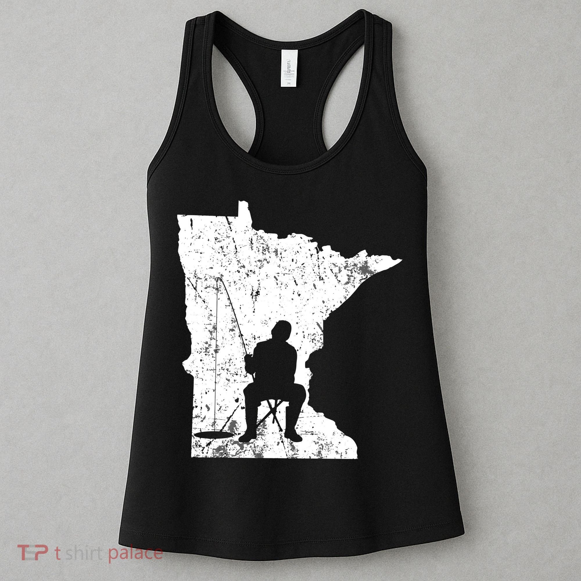 LMinnesota Ice Fishing Fisherman Winter Women's Tank Top