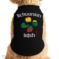 Lithuanian Irish Flag Of Lithuania Shamrock Doggie Tank thumb 0
