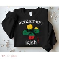 Lithuanian Irish Flag Of Lithuania Shamrock Sweatshirt thumb 2