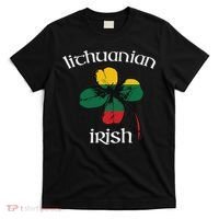 Lithuanian Irish Flag Of Lithuania Shamrock T-Shirt thumb 0
