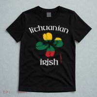 Lithuanian Irish Flag Of Lithuania Shamrock T-Shirt thumb 5