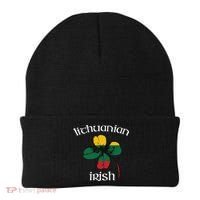 Lithuanian Irish Flag Of Lithuania Shamrock Beanie thumb 0