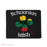 Lithuanian Irish Flag Of Lithuania Shamrock Mousepad thumb 0