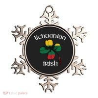 Lithuanian Irish Flag Of Lithuania Shamrock Ornament thumb 0