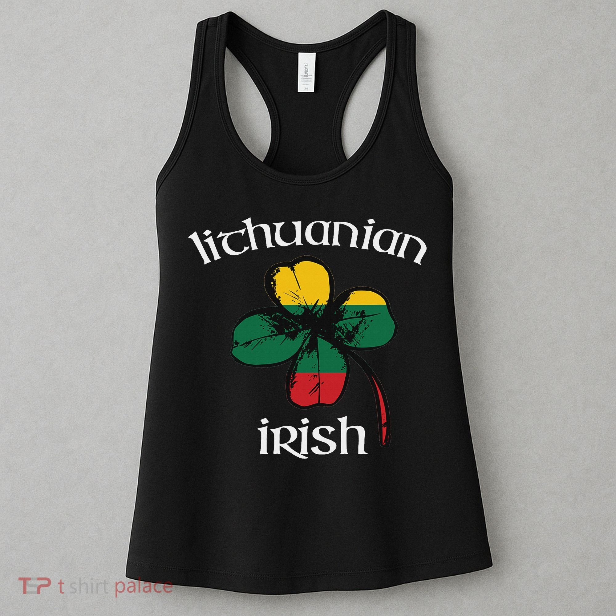 Lithuanian Irish Flag Of Lithuania Shamrock Women's Tank Top