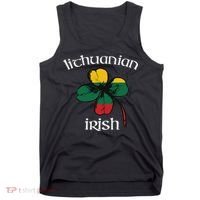 Lithuanian Irish Flag Of Lithuania Shamrock Tank Top thumb 0