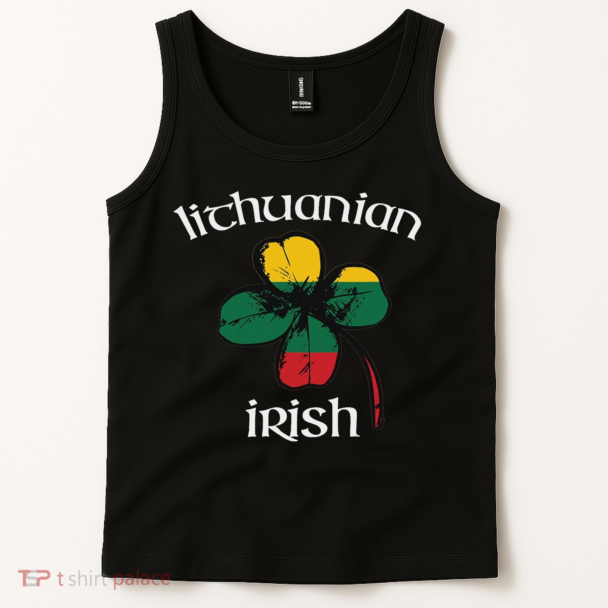 Lithuanian Irish Flag Of Lithuania Shamrock Tank Top