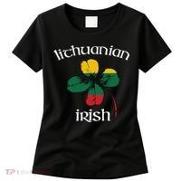 Lithuanian Irish Flag Of Lithuania Shamrock Women's T-Shirt thumb 0