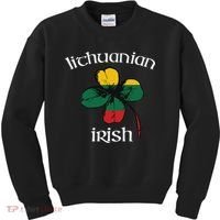 Lithuanian Irish Flag Of Lithuania Shamrock Kids Sweatshirt thumb 0