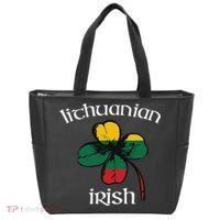 Lithuanian Irish Flag Of Lithuania Shamrock Tote Bag thumb 0