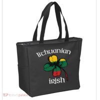 Lithuanian Irish Flag Of Lithuania Shamrock Tote Bag thumb 2