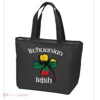 Lithuanian Irish Flag Of Lithuania Shamrock Tote Bag thumb 3