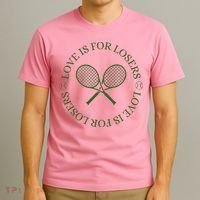 Love Is For Losers Tennis Funny For Tennis Player T-Shirt thumb 3