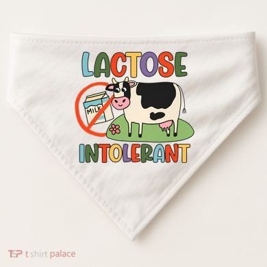 Lactose Intolerant Funny Sarcastic Meme USA-Made Doggie Bandana