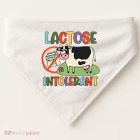 Lactose Intolerant Funny Sarcastic Meme USA-Made Doggie Bandana thumb 0
