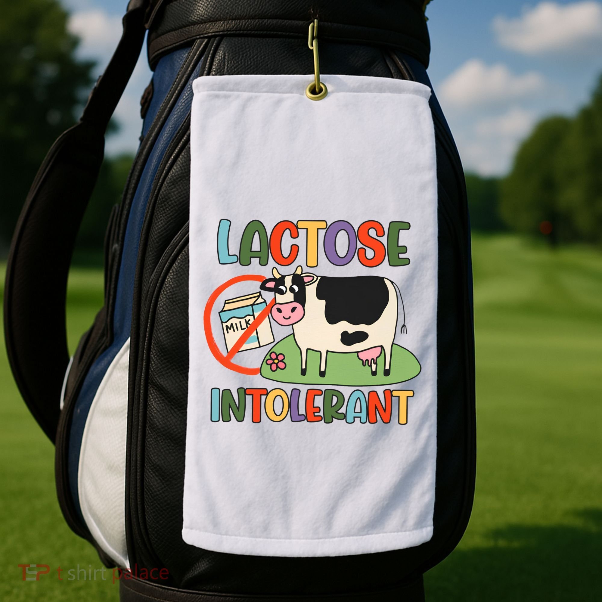 Lactose Intolerant Funny Sarcastic Meme Golf Towel