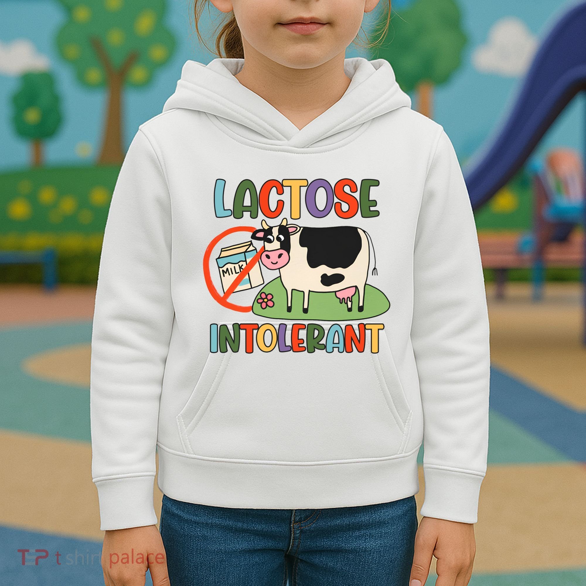 Lactose Intolerant Funny Sarcastic Meme Kids Hoodie