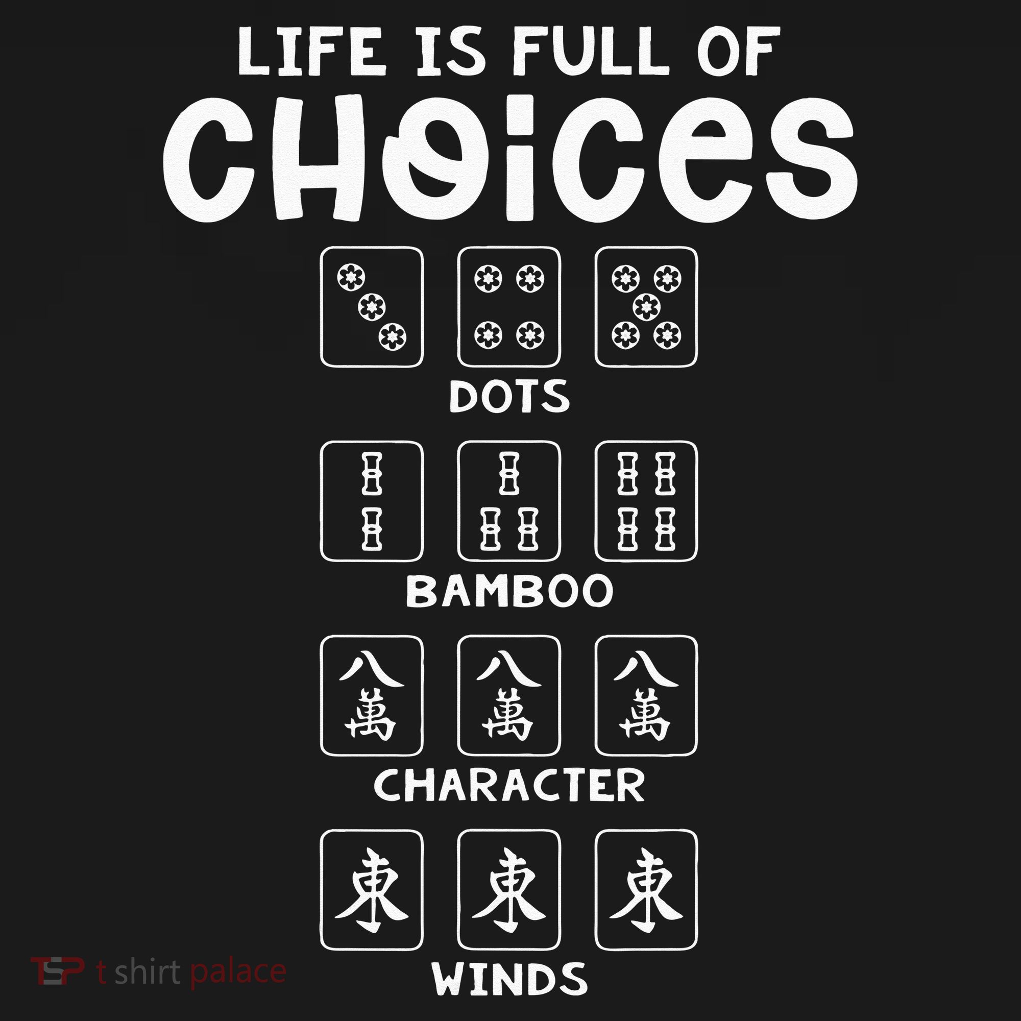 Life Is Full Of Choice Mahjong Player Chinese Mahjong Lover Women's Hoodie