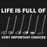 Life Is Full Of Very Important Choices Golfing Golf Coaster thumb 2